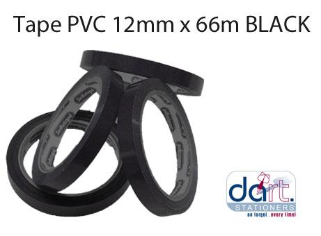 TAPE PVC 12mmx66m  BLACK