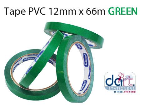 TAPE PVC 12mmx66m  GREEN