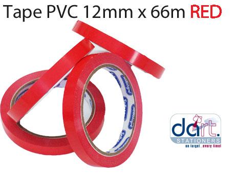 TAPE PVC 12mmx66m  RED