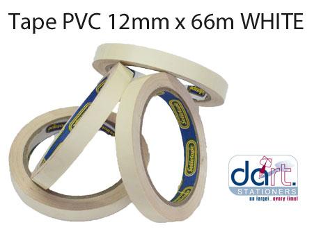 TAPE PVC 12mmx66m  WHITE