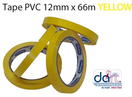 TAPE PVC 12mmx66m  YELLOW