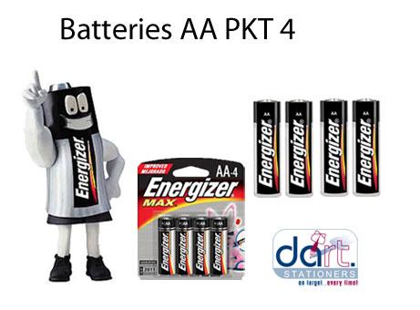 BATTERIES ENERGISER AA PKT 4  PENLIGHT