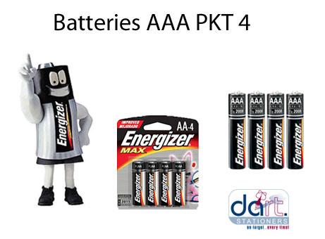 BATTERIES ENERGISER AAA PKT4