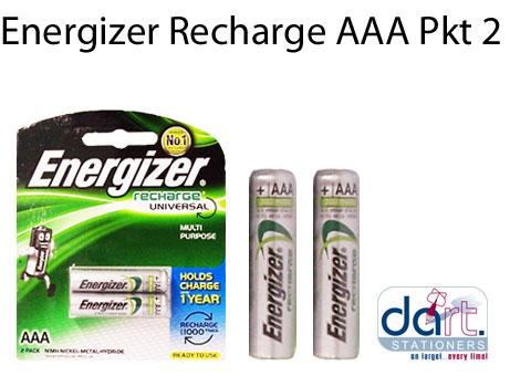 BATTERIES ENERGIZE RECHARGE AAA PKT2