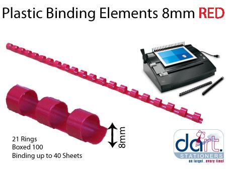 BINDING ELEMENTS  8MM RED