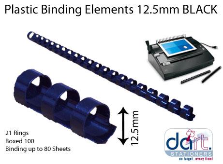 BINDING ELEMENTS 12.5MM BLACK