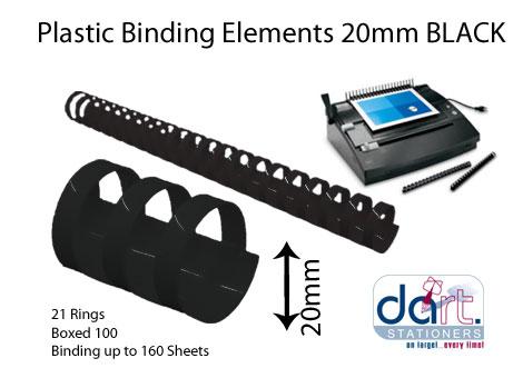 BINDING ELEMENTS 19MM BLACK