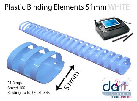 BINDING ELEMENTS 51MM WHITE