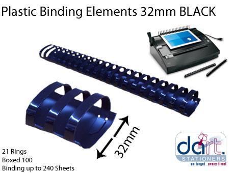 BINDING ELEMENTS 32MM BLACK