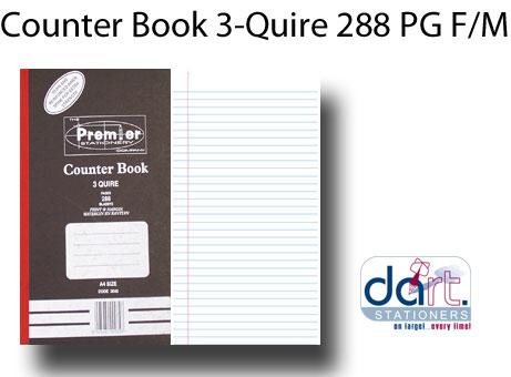 COUNTER BOOK 3-QUIRE 288 PG F/M