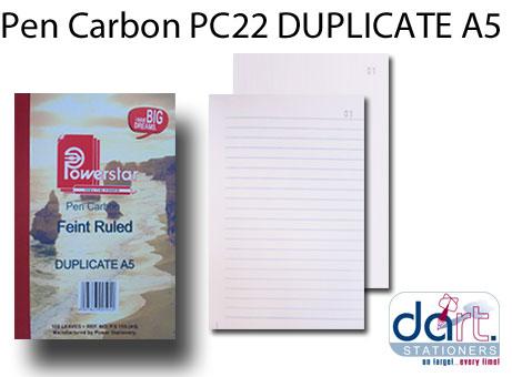 PEN CARBON  PC22  A5 DUPL.