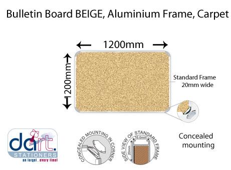 BULL/ BOARD 1200x1200 ALUMIN FRAME BEIGE