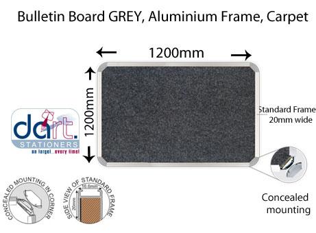 BULL/ BOARD 1200x1200 ALUMIN FRAME GREY