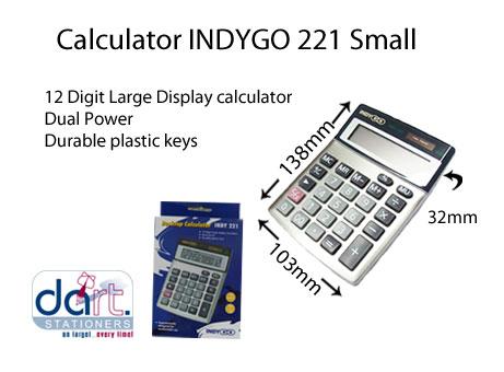 CALCULATOR INDYGO 221 12DIGIT SMALL