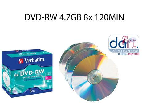 DVD- RW 4.7GB 8x 120MIN VERBATIM