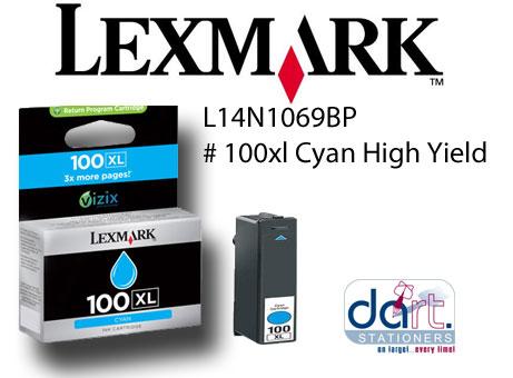 LEXMARK L14N1069BP #100XL CYAN HIGH YIELD