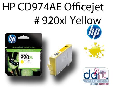HP CD974AE YELLOW O/JET INK CARTRIDGE