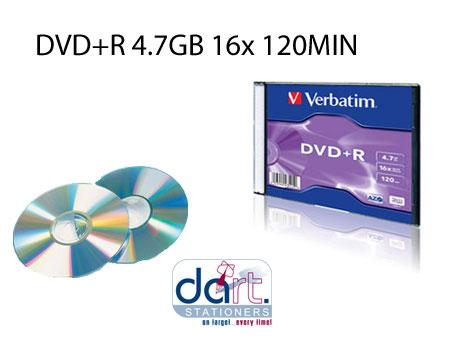 DVD+R 4.7GB 16x 120 MIN VERBATIM
