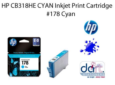 HP CB318HE #178 INK CARTRIDGE CYAN VIVERA