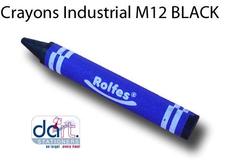 CRAYONS INDUS. M12  BLACK