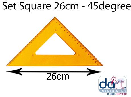 SET SQUARE 26CM 45DEG.