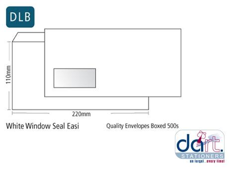 ENVELOPES DLB W/WINDOW S/SEAL