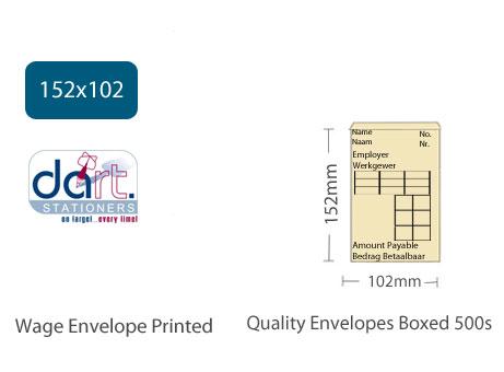 WAGE ENVELOPES 152x102 PRINTED