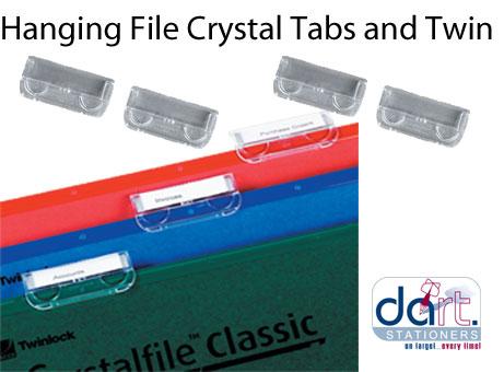 HANGING FILE CRYSTAL TABS TWIN