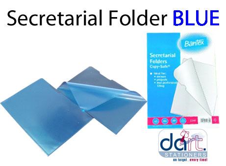 SECRETARIAL FOLDER BLUE