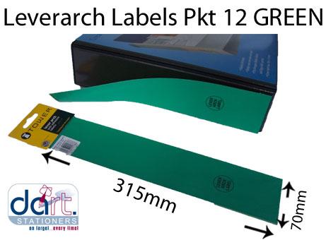 LEVERARCH LABELS PKT12 GREEN