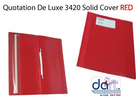 QUOTATION DE LUXE 3420 SOLID COVER RED