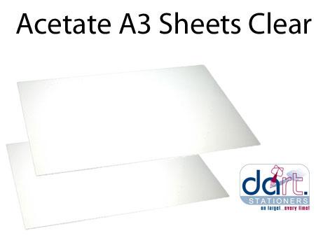 ACETATE A3 SHEETS CLEAR