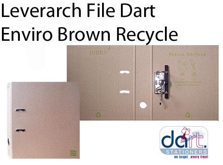 LEVERARCH FILE A4 DART ENVIRO BROWN RECYCLE