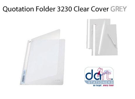 QUOTATION FOLDER 3230 CLEAR COVER SILVER