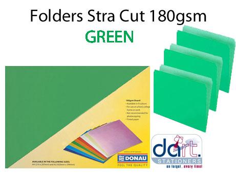 FOLDERS STRA CUT 180GSM GREEN