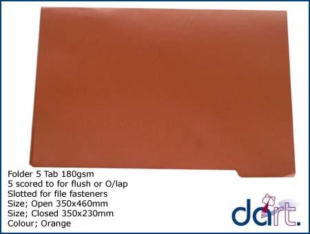 FOLDER T104 - ORANGE 5-TAB