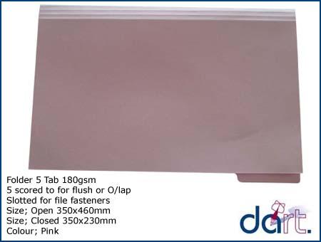 FOLDER T104 - PINK 5-TAB