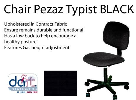 CHAIR PEZAZ TYPIST BLACK