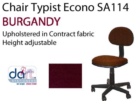 CHAIR TYPIST ECONO SA114 BURGANDY