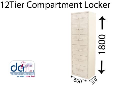 LOCKER 12 COMPARTMENT IVORY AND KAROO