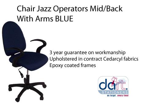 CHAIR JAZZ OPERATORS M/BACK W/A BLUE