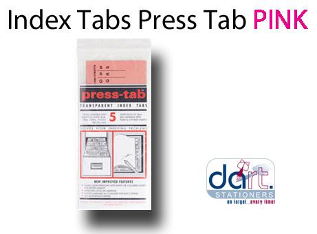 INDEX TABS PRESS TAB  PINK