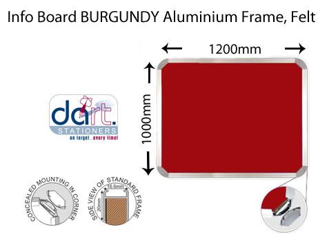 INFO BOARD 1200X1000 STD BURGUNDY