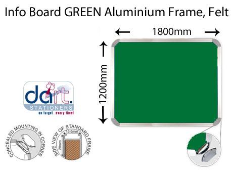 INFO BOARD 1800X1200 ALUMIN FRAME GREEN