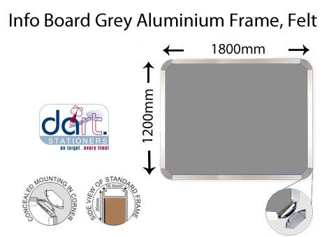 INFO BOARD 1800X1200 ALUMIN FRAME GREY