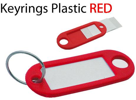 KEYRINGS PLASTIC RED