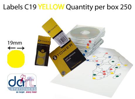 LABELS C19  YELLOW