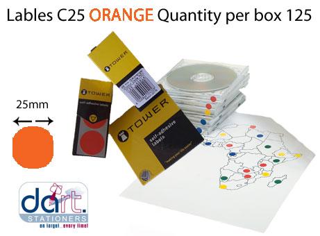 LABELS C25  ORANGE