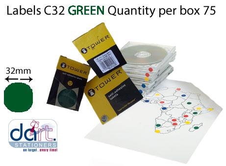 LABELS C32  GREEN