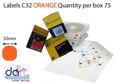 LABELS C32  ORANGE